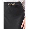 Hobemty Women's Elastic Waist Satin Fabric Midi Length Skirts - 4 of 4