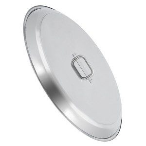 Orieon 34" Round Stainless Steel Fire Pit Lid with Handle – Fits Bonfire & Drop-In Pits, Weatherproof Cover for Patio & Camping. - 1 of 4