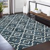 Washable Modern Geometric Rug Non Slip Low Pile Rug Retro Throw Floor Cover Foldable Indoor Carpet for Living Room Bedroom - 3 of 4