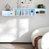PAGED Wall Mounted Floating TV Stand Wood TV Console Table with 20 Color LEDs and Socket, TV Stands for Living Room - 3 of 4