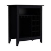 NicBex Mobile Kitchen Island Cart Morden Kitchen Carts on Wheels with Storage,2 Open Shelves and 8 Bottle Rack for Kitchen - 4 of 4