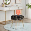 Infurnic Accent Chairs, Modern Upholstered Chairs Set with Sturdy Legs, for Kitchen and Dining Room, Black, 13"*17.3"*18" - 4 of 4