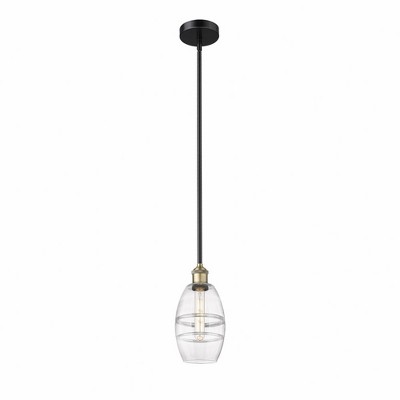 Vaz - 1 Light Stem Hung Mini Pendant In Industrial Style-7.63 Inches Tall and 5.88 Inches Wide
