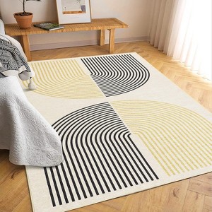 Living Room Rug, Soft Washable Rug Arch Rug, Non Slip Low Pile Floor Carpet Indoor for High Traffic Area in Nursery Bedroom Kitchen - 1 of 4