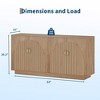 63" Modern Fluted Sideboard Buffet Cabinet with Storage, Coffee Bar & Wine Bar Console for Dining Room - 2 of 4