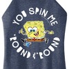 Women's SpongeBob SquarePants You Spin Me Round And Round Graphic High Neck Tank - Heather Blue - X-Large - 2 of 4