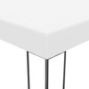 vidaXL Gazebo Patio Pavilion Outdoor Canopy Tent Shelter Powder-Coated Steel - White 118.1" x 157.5" - 4 of 4
