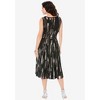 Roaman's Women's Plus Size Printed Empire Waist Dress - 3 of 4