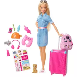 Barbie Travel Doll & Puppy Playset