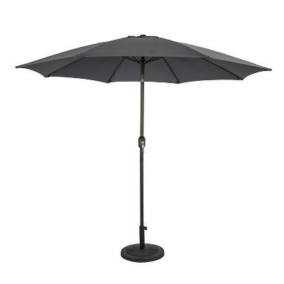 9' Parisian Market Patio Umbrella Slate Gray - Island Umbrella