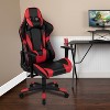 Emma and Oliver Racing Gaming Ergonomic Chair with Fully Reclining Back in Red LeatherSoft - 2 of 4