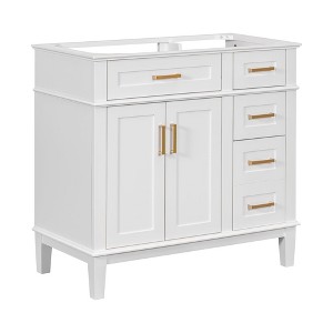 NicBex 35.4" Bathroom Storage Cabinet without Sink, Bathroom Vanity, 4 Drawers and 1 Spacious Cabinet for Bathroom - 1 of 4