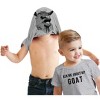 Toddler Ask Me About My Goat Funny Animal Flip Up T shirt for Kids - Crazy Dog Toddler T Shirt - 3 of 4