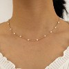 Attop Dainty 14K Gold Plated Simple White Pearls Choker Necklace Elegant Tiny Small Pearl Necklaces - 2 of 4