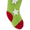 Tii Collections 9.5" Green and Red Stars Felt Christmas Stocking Ornament - image 2 of 3