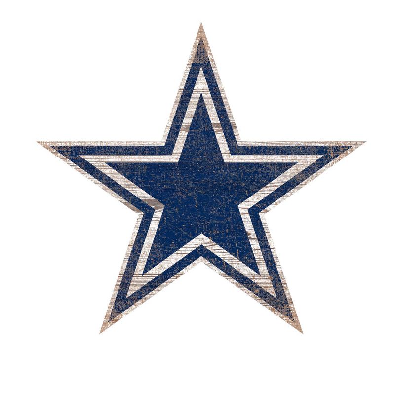 NFL Dallas Cowboys Distressed Logo Cutout Sign, 1 of 2