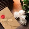 Unique Bargains Dried Flowers Handmade Invitation Greeting Cards with Envelopes 6.9"x4.3" 4 Pcs - 3 of 3