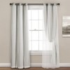 Lush Décor Grommet Sheer Panels with Insulated Room Darkening Lining Light Gray Set 38X108 - 3 of 4