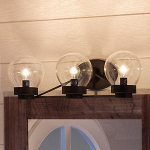 Urban Ambiance Luxury Contemporary Bathroom Vanity Light,  6.5"H x 22"W,  Midnight Black Finish, UHP2707 - 1 of 4
