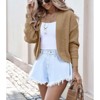 BLUEMING Womens Open Front Knit Cropped Cardigans Sweater Lantern Long Sleeve Fall Casual Shrugs Sweater - 3 of 4