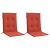 vidaXL Lowback Chair Cushions 2 pcs Melange Red 39.4"x19.7"x1.6" Fabric - 3 of 4