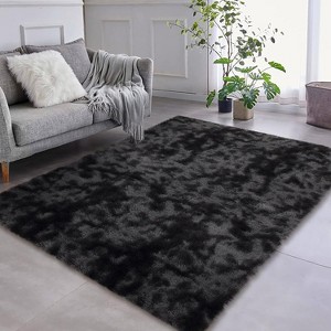 Fluffy Area Rug- Shag Area Rug for Living Room, Shaggy Large Indoor Thick Living Room Carpet with Non-Slip Backing, Soft Plush Carpet - 1 of 4