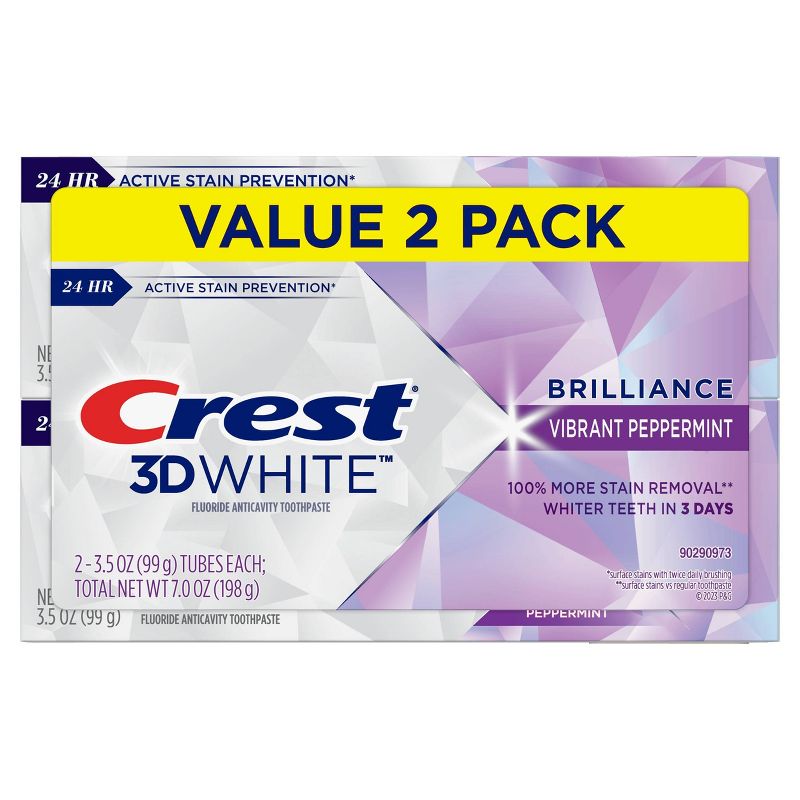 Crest 3D White Brilliance Teeth Whitening Toothpaste - Vibrant Peppermint, 1 of 11