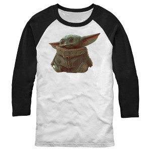 Men's Star Wars: The Mandalorian The Child Portrait Baseball Tee - 1 of 4