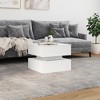 vidaXL Coffee Table White Engineered Wood Medium Square Modern - 4 of 4