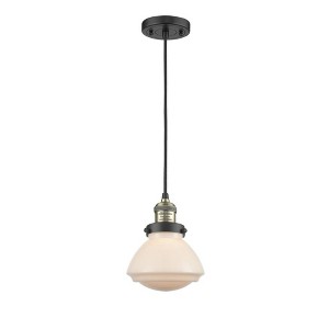 Olean - 1 Light Cord Hung Mini Pendant In Industrial Style-7.75 Inches Tall and 6.75 Inches Wide - 1 of 1