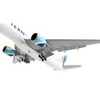Boeing 777-200ER Commercial Aircraft with Flaps Down White w/Stripe 1/400 Diecast Model Airplane by GeminiJets - 4 of 4