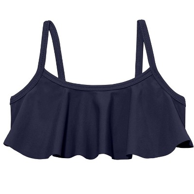 City Threads USA-Made UPF 50+ Girls Flounce Bikini Top