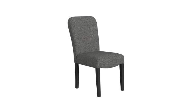 Set of 2 Rounded Back Upholstered Dining Chairs Black - HomePop, 2 of 13, play video