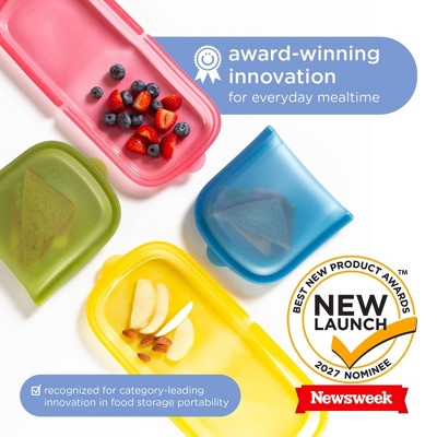 Ubbi Platemate Bundle Snack + Sandwich Reusable Food Storage Bags - Juniper & Olive - 2pk
