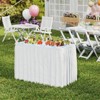 Tangkula 4 FT Folding Ice Table Portable Outdoor Cooler Table with Drain Removable Matching Skirt - 3 of 4