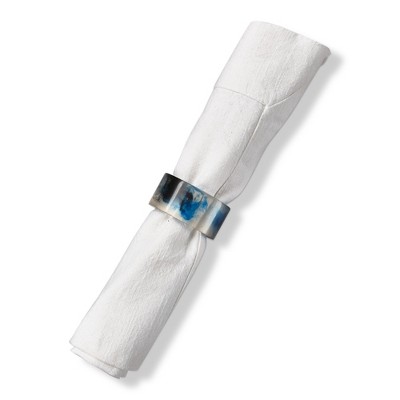 TAG Blue Ink Polyresin Napkin Ring, 2.0L x 2.0W in.