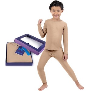 Kickoff Thermal Underwear for Kids Thermals Top and Bottom Set Boys Thermal Underwear Set Kids Long Underwear Base Layer Kids Pajamas - 1 of 4