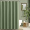 Aoibox Sage Green Bohemian Shower Curtain with Cotton Fabric Touch, Mid Century Boho Minimalist Arch Design for Bathroom - 3 of 4