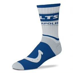 NFL Indianapolis Colts Bar Stripe Adaptive Crew Socks - L