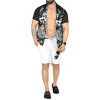 LA LEELA Men's Hawaiian Shirts Short Sleeve Button Down Shirt Mens Hawaii Shirts Boho Holiday Casual Summer Beach Shirts for Men Funny - 2 of 4