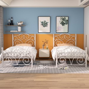 VECELO Bed Frame with Headboard and Footboard - 1 of 4