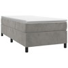 vidaXL Bed Frame Platform Bed Mattress Foundation Bedroom Furniture Velvet - Twin Light Gray 13.8" - 2 of 4