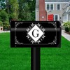 Briarwood Lane Mailbox Cover  - Standard Size - Black and White Monogram G Mailbox Cover - 2 of 2