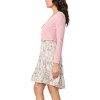 WallFlower Women's Leona Strappy Midi Tiered Rayon Challis Dress With Long Sleeve Cardigan - 3 of 3