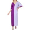 HAPPY BAY Women's House Daily Routine Evening Wear Vacation Holiday Casual Dailywear Loungewear Relaxed Fit Caftan Maxi Night Shirts 3X-4X Purple - 2 of 4
