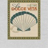 Rerun Island Women's La Dolce Vita Shell Short Sleeve Graphic Cotton T-Shirt - Heather Grey S - 2 of 4