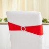Juvale Red Chair Sashes with Silver Buckles for Wedding Reception, Baby Shower, Birthday Party, Fits 13.5- to 16.5-Inch Chair Backs (100 Pack) - 2 of 4