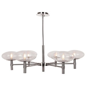 Access Lighting Grand 6 - Light Chandelier in  Brushed Steel - 1 of 2