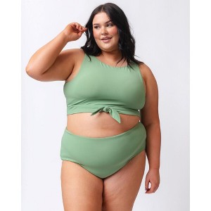 Basil Knotted Crop Top - 1 of 4