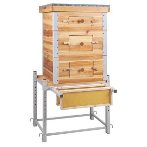 Aivituvin Large Wooden Bee Hive | Bee Box with Metal Frame, Beeswax Coating-AIR104 - 1 of 4